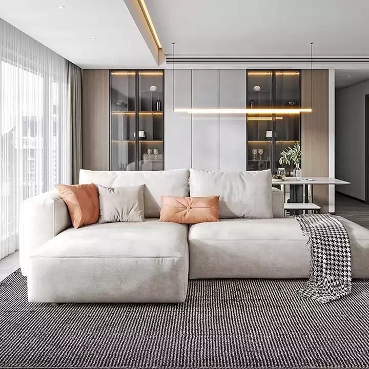 Wholesale Modern Design L Shape Corner Sofa Set for Living Room Fabric Sofa Sectional