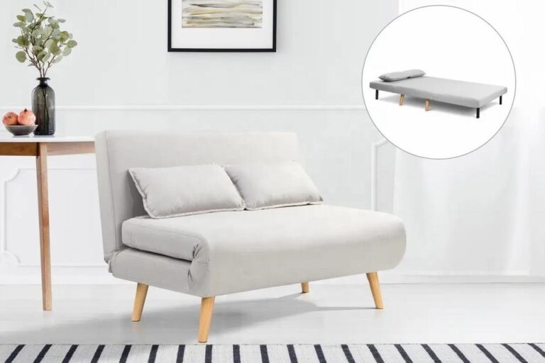 2 Seater Sofa Bed (Light Grey)