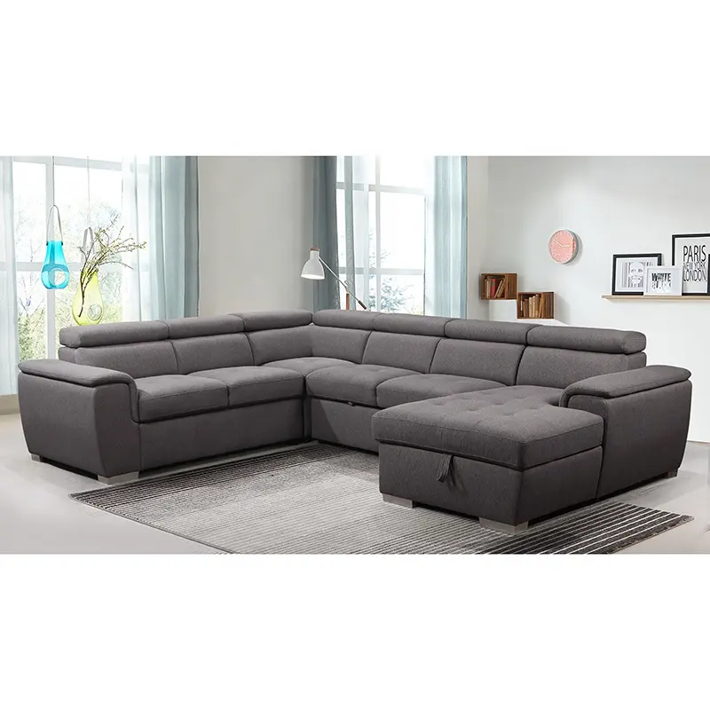 Living room furniture Modern U shaped corner sofa European style large sofa bed sleeper