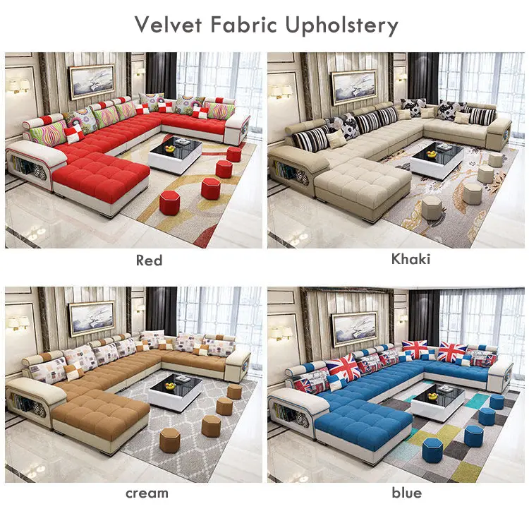 Customizable Furniture Factory Provided Living Room Sofas/Fabric Sofa Bed Royal Sofa set 7 seater living room Furniture designs