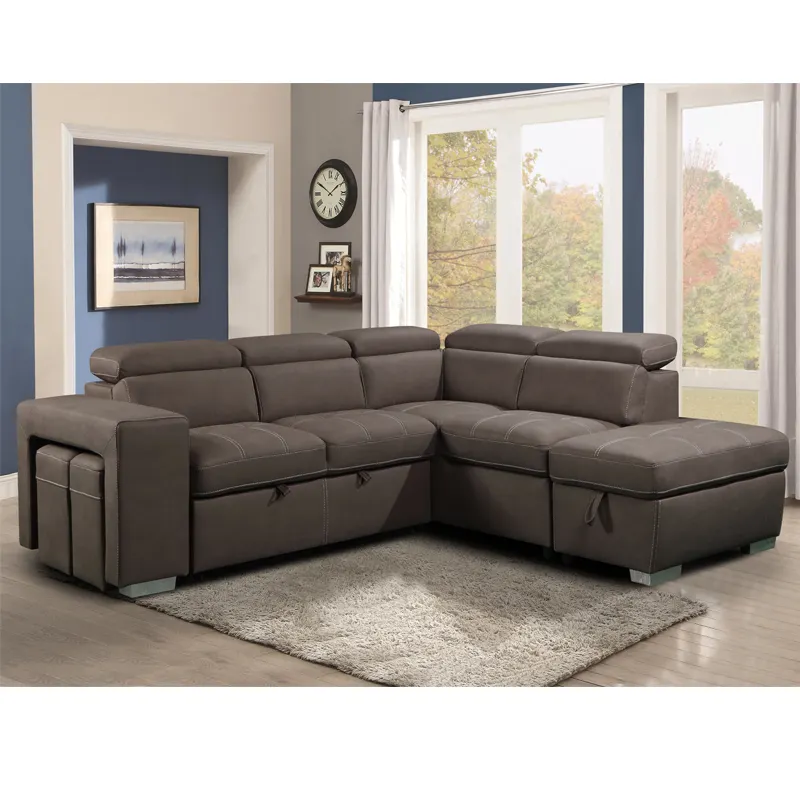 latest design new modern corner sofa bed with storage