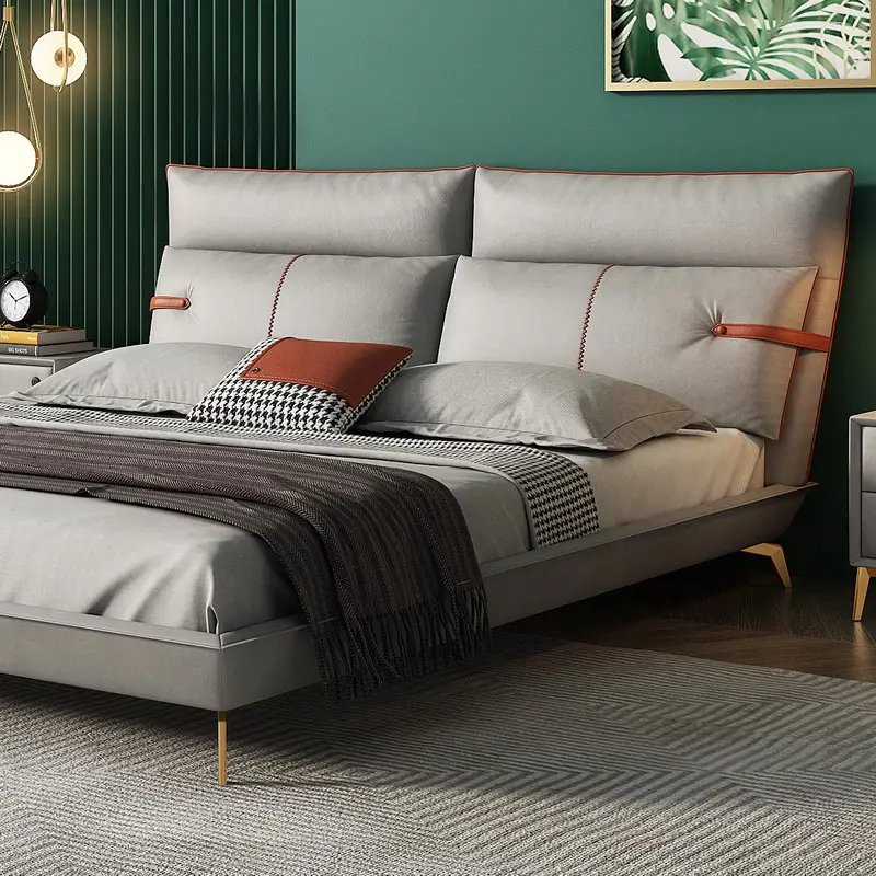 Hot Sale luxury Hi-Tech fabric luxury bed sets modern 1.8m 2m double platform bed Italian bed set furniture bedroom